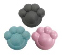 Générique Boîte de Purification D'air en Charbon de Bambou 3 Pièces de Patte de Chat Ventouse pour Désodorisant et Purification de L'air du Réfrigérateur Couleur