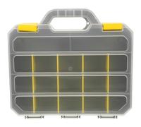 Générique Boîte de Rangement à Outils, Boîte de Rangement pour Vis, PP, Séparateurs Amovibles, Double Face, Grosse Capacité, Boucle de Sécurité, Organisateur D'outils Portable pour Visserie