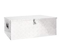 Générique Boîte de Rangement Argenté 100x55x37 cm Aluminium,Boîtes à Outils,12.3KG-152256