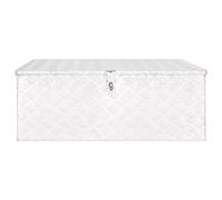 Générique Boîte de Rangement Argenté 100x55x37 cm Aluminium,Quincaillerie,Accessoires de quincaillerie,Organisation & Rangement d'outils,Boîtes à Outils,Argent,12.3KG,152256