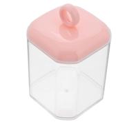 Générique Boîte de Rangement avec Couvercle, Organisateur Rond en Rose, Petite Taille Étanche pour Salle de Bain, Accessoire Pratique pour Maquillage et Rangement de Coton Démaquillant