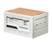 Générique Boîte de Rangement Camping-Car pour Ford F-150 Short Bed SuperCab,50L, Grand bac pliable, Couvercle en bois, Forte capacité de charge, pour équipement de camping, organisation domestique