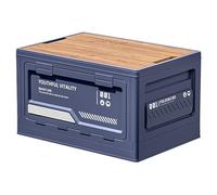 Générique Boîte de Rangement Camping-Car pour LR Range Rover Vogue(L322),50L Grande capacité, Couvercle en bois, Caisse empilable pour rangement auto, Équipement de camping & organisation maison