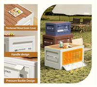 Générique Boîte de Rangement Camping-Car pour Mercedes S 600,50L Grande capacité, Couvercle en bois, Caisse empilable pour rangement auto, Équipement de camping & organisation maison