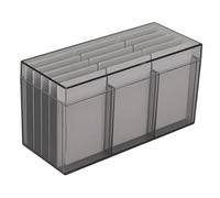 Générique Boîte de rangement en acrylique pour cils, présentoir pour salons de beauté avec couvercle, organiseur de maquillage compact et robuste, support pour, Noir