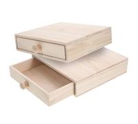 Générique Boîte de Rangement en Bois Naturel 22X225X55 CM Tiroir Unique Organisateur Décoratif pour Sachets de Thé Bijoux et Petits Objets Boîte Bois Mini pour Loisirs Créatifs