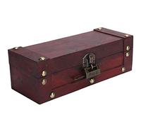 Générique Boîte De Rangement en Bois Vintage, Rangement De Bijoux, Accessoires De Photographie Polyvalents, Conception De Serrure Antique, Boîte De Décoration pour La Maison (6702-gk Red Wedding)