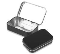 Générique Boîte de Rangement en Métal, Rectangulaire avec Couvercle à Charnière, Mini Format pour Bonbons et Petits Objets