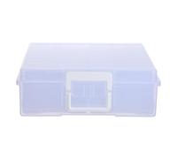 Générique Boîte de Rangement en Plastique pour Photos 18 Compartiments avec Poignée, Solution Légère et Organisée pour Organisation de Papeterie et Voyage