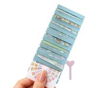 Générique Boîte De Rangement Feuilles Ongles,Rangement Pour Outils Manucure 10 Compartiments | Boîte Stickers Ongles Foil Imprimée 3D,Pour Maison Voyages Salon Studio Femmes Et Filles