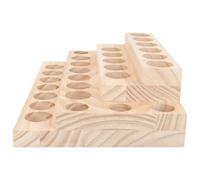 Générique Boîte de Rangement Huile Essentielle en Bois Khaki, Quatre Couches Compartiments Séparés, Support Sûr et Fiable Conservation Maison
