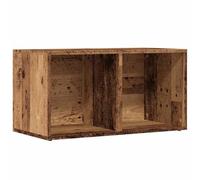 Générique Boîte de Rangement LP 69,5x34x36 cm Bois d'Ingénierie | Dos robuste, Protection pour disques, Utilisation verticale, Meuble multifonction