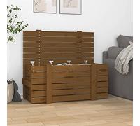 Générique Boîte de Rangement Marron Miel 91x40,5x42 cm Bois Massif pin,Chariots de Rangement,13.54KG-825001