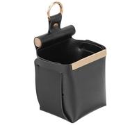 Générique Boîte de Rangement Murale Noire pour Petits Objets et Télécommandes en PU et Métal, Pliable et Détachable pour Bureau et Décoration Intérieure