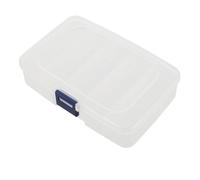 Générique Boîte de Rangement Portable Design à Grille 5 Compartiments pour Lames de Scie en PP Blanc, Forme Rectangulaire Rangement Facile des Petites Pièces