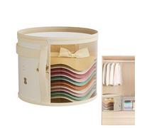 Générique Boîte de Rangement pour Chapeaux | Boîtes À Chapeaux Rondes Pliantes - Sac Pliable Protégé contre la Poussière pour Placard Maison Femme Homme Dortoir Hôtel