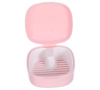 Générique boîte de rangement pour dentier pendant la nuit nettoyeur dentiers mince portable petit Cas de dispositif de voyage case du support de dispositif récipient à retenue Plastique rose
