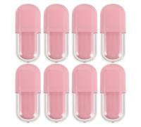 Générique Boîte de Rangement pour Gloss à Lèvres 3ml Ovales en Plastique Rose, 8 Pièces, Protection Fraîcheur Portable, Design Élégant pour Usage Personnel à Domicile