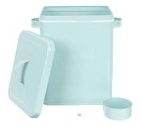 Générique Boîte de Rangement pour Lessive en Fer Vert Clair avec Grosse Capacité et Cuillère, Conteneur à Linge Facile à Nettoyer pour Farine et Riz à Domicile