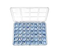 Générique Boîte de Rangement pour Ongles | Organiseur à Bijoux 48 Cases | Coffret de Rangement pour Accessoires de Manucure,pour Voyage Bureau Art Filles Perles Chambre Dressing Chambre Étudiante
