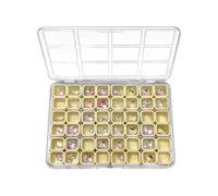 Générique Boîte de Rangement pour Ongles - Organiseur à Bijoux 48 Cases | Coffret de Rangement pour Perles | pour Voyage Bureau Art Filles Perles Chambre Dressing Chambre Étudiante