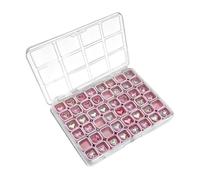 Générique Boîte de Rangement pour Ongles - Porte-Bijoux Portable 48 Compartiments - Coffret de Rangement pour Accessoires de Manucure - pour Voyage Maison Bureau Chambre Dormoir Université