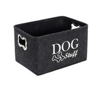 Générique Boîte de rangement pour pour animaux de compagnie, boîte à pour chiens, conteneur accessoires de chiots, 38x27x25cm, construction de matériaux en feutre doux, poignée intégrée, idéale po