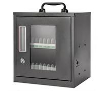 Générique Boîte de Rangement pour téléphone Portable, Boîtier de Rangement Mural en Acier Inoxydable pour téléphone Portable, (Gris foncé, 24 Bits)
