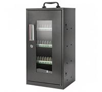 Générique Boîte de Rangement pour téléphone Portable, Boîtier de Rangement Mural en Acier Inoxydable pour téléphone Portable, (Gris foncé, 48 Bits)