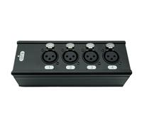 Générique Boîte de Répartition 4 Canaux Ethernet,Matériel Réseau Aluminium Haute Vitesse | 4 Canaux Connecteur RJ45 - Pour Moniteur Projecteur Ordinateur Portable Tablette