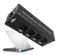 Générique Boîte de Répartition 4 Canaux Ethernet | Matériel Réseau Aluminium Haute Vitesse,Boîte de Transmission Haute Vitesse RJ45 | Pour Moniteur Projecteur Ordinateur Portable Tablette Téléphone