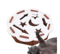 Générique Boîte D'Enrichissement Griffe Et Casse-Tête pour Chat - Pierre Griffes Interactive avec 2 Billes Clochettes, Coffret Gratter Stimulant Chat, Soin Meuble Intérieur Canapé