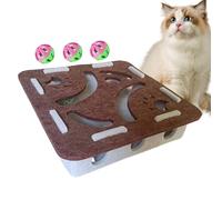 Générique Boîte d'Enrichissement Lime à Griffes pour Chat | Jeu De Ruse en Tissu avec Balle,Labyrinthe avec Balle pour Chat - pour Apartment Salon Jeu Seul Après Le Repas Et Comportement