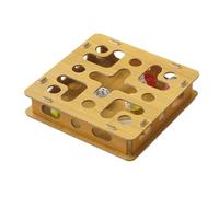 Générique Boîte d'Enrichissement pour Lime à Griffes des Chats - Jouet Ludique en Bois avec 2 Clochettes | Boîte À Énigme Et Lime À Griffes pour Chat,pour Stimulation, Jeu, Griffage et Soin des