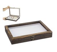 Générique Boîte D'exposition pour Spécimens en Bois de Pin 31x22x4 Cm avec Coussin Blanc à Épingles, Coffret de Présentation Insectes Étanche à Verrouillage, Vitrine Style Plusieurs styles