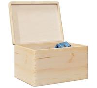 Générique Boîte en Bois avec Couvercle 40x30x23 cm Bois de pin Massif,Chariots de Rangement,2.5KG-4017390