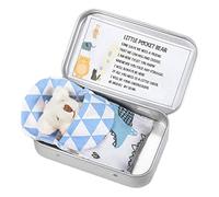 Générique Boîte en Fer Blanc Ours Miniature - Adorable récipient en Fer Blanc en Forme d'ours, Compact et | Jouets de Ours en Peluche Doux, boîte de Rangement Pratique pour pièces de Monnaie, col