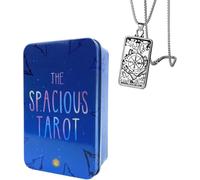 Générique Boîte en métal de Haute qualité avec estampage à l'or, avec Instructions - Anglais - Convient aux débutants et aux passionnés (The Spacious Tarot)