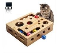 Générique Boîte Griffoir Lime à Ongles pour Chat, Puzzle en Bois de Pin Massif avec Trous de Sécurité, Alternative sans Stress aux Coupe-Griffes, Labyrinthe Interactif avec Papier de Verre(1 boîte)