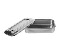 Générique Boite Inox Poli avec Couvercle en Acier Inoxydable Plateau Facile à Nettoyer, pour Procédures Chirurgicales et Instruments Dentaires