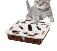 Générique Boîte Lime-Griffes pour Chat - Jeux Interactifs Animaux en Feutre avec 2 Balles À Grelot | Boîte À Gratter pour Chat | pour Jeu Au Sol Intérieur Extérieur Et Voyage Exercice Entraînement