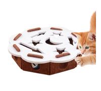 Générique Boîte Lime-Griffes pour Chat | Puzzle Interactif en Feutre À Gratter avec 2 Balles À Grelot,Jouet Interactif pour Chat,pour Entraînement Simulation De Chasse Jeu Au Sol Intérieur Extérieur