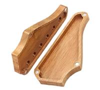 Générique Boîte médiators Support de Guitare étui de Voyage Organiseur électronique Guitare Unique sélectionne Basse Porte-médiator en Bois Support de médiator Portable érable Light Brown
