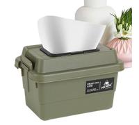 Générique Boîte Mouchoirs Camping - Rangement Multifonction | Étui À Mouchoirs Imperméable | Organisateur Portable 1.1L Pour Sauces Bouteilles Réchaud Pique-Nique BBQ, Tiroir Papier Étanche Extérieur