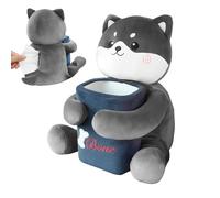 Générique Boîte Mouchoirs Voiture 31cm Peluche Avec Poubelle 2en1 Forme Chiot Support Mignon Accessoire Auto Rangement Organiseur Housse Douce Conteneur Déchets Portable Dossier