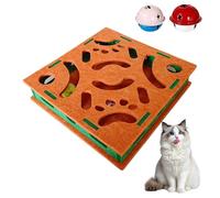 Générique Boîte Puzzle à Griffes pour Chat,Planche à Griffes Silencieuse | avec Boule à Clochette et Tapis à en Tissu | pour Chiots et Chiens, Protection des Meubles