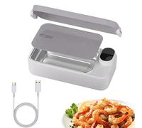 Générique Boîte Repas Chauffante Rechargeable - Chauffe-Plat Portable Sans Fil Avec Conteneur Inoxydable | Pour, Adultes, Travail, Voyage, École, Préparation Repas, Pratique Et Sûr