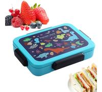 Générique Boîte Repas Enfant, Boîte Déjeuner Réutilisable Enfant, Repas Multi-compartiments Étanche Avec Couvert Compris Pour Collation Fruit École Camping Pique-nique