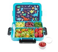 Générique Boîte Repas pour Garçons, Grand Contenant Repas Enfant, Boîte Multi-compartiments Étanche Avec Couvert Compris Pour Collation Fruit École Camping Pique-nique