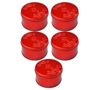 Générique Boîtes à Bonbons Légères et Faciles à Transporter -blanc Rouge Lot de 5 Rondes pour Mariage et Fête